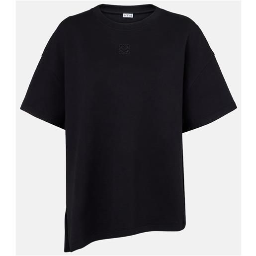 Loewe t-shirt asimmetrica in misto cotone