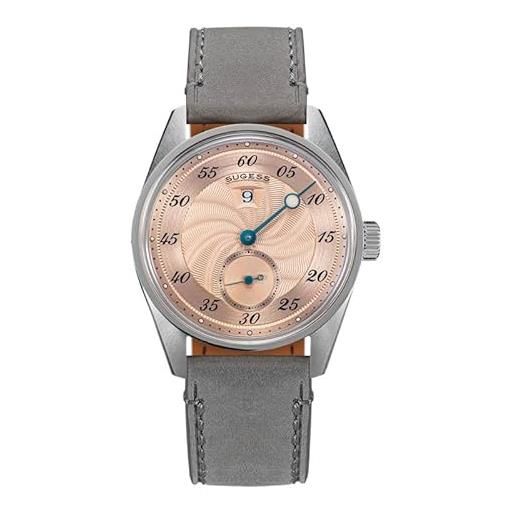 Seestern S404 Orologio Subacqueo Automatico, 38mm Acciaio Blu, Cinturino Silicone - 2