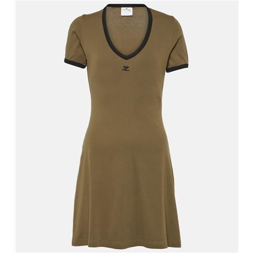 Courreges courrã¨ges miniabito in jersey di cotone