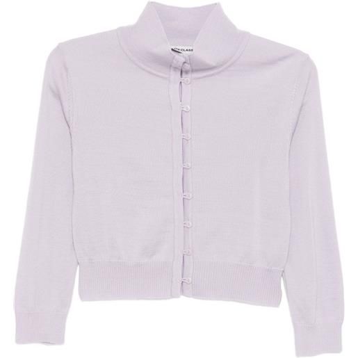 Low Classic cardigan a collo alto - viola