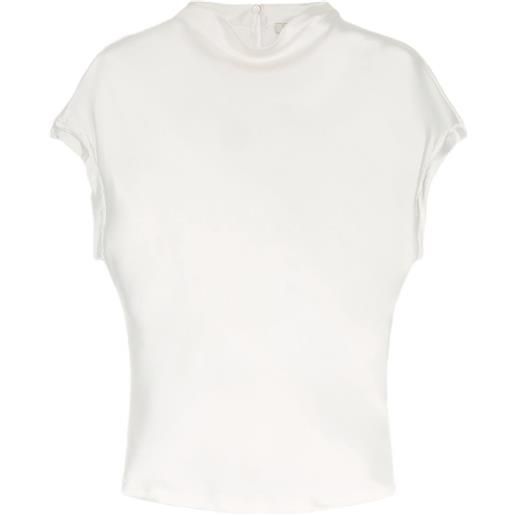 Ports 1961 top a maniche corte con collo rialzato - toni neutri