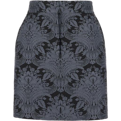Max Mara minigonna con effetto jacquard - blu