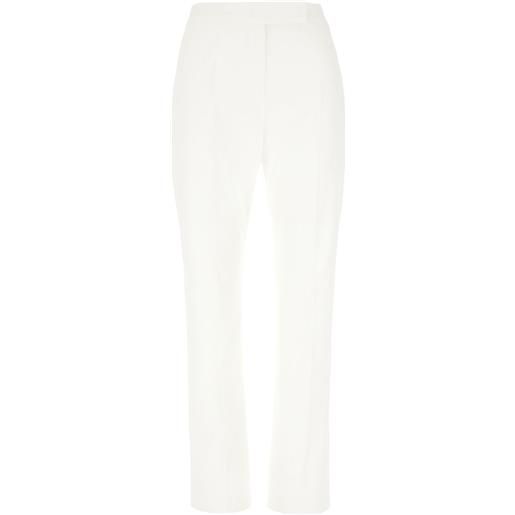 Max Mara pantaloni sartoriali in raso elasticizzato - bianco