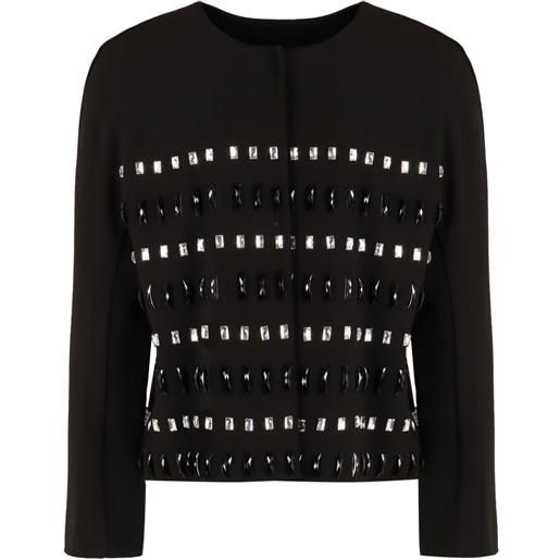 Max Mara giacca in crêpe de chine - nero