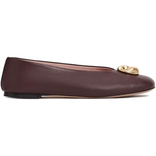 Fabiana Filippi ballerine con decorazione - marrone