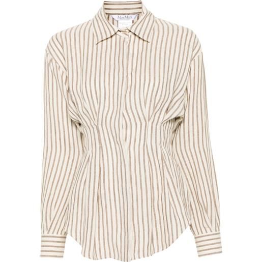 Max Mara camicia eritrea a righe - bianco