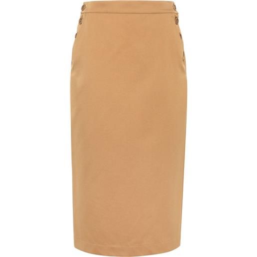 Max Mara gonna a matita cresta - marrone