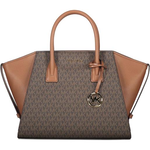 Michael Kors borsa tote avril con placca logo - marrone