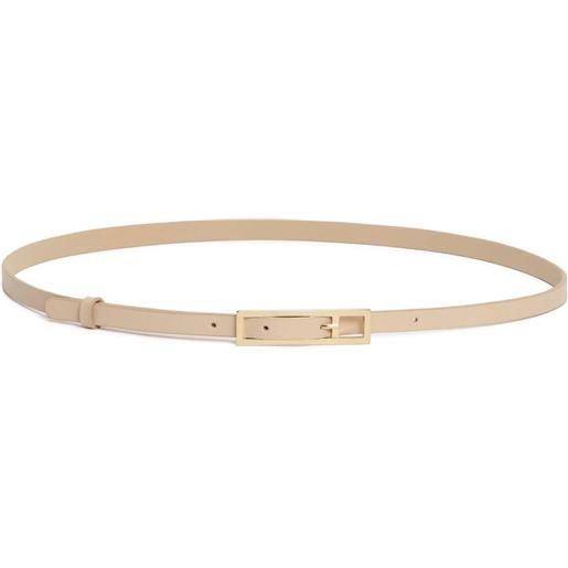 Fabiana Filippi cintura in pelle con fibbia rettangolare - toni neutri
