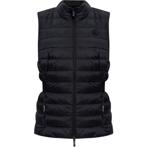 Moncler gilet valmarie smanicato trapuntato - nero