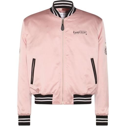 Alexander McQueen bomber con ricamo - rosa