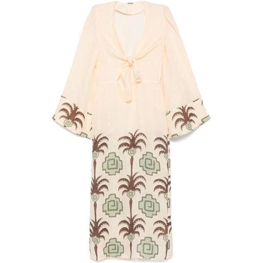 Johanna Ortiz abito midi sailing flags - toni neutri