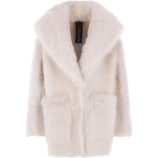 Blancha cappotto in shearling - toni neutri