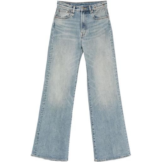 R13 jeans con applicazione logo - blu
