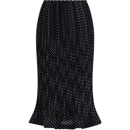 SIMONA CORSELLINI gonna plissettata a pois - nero