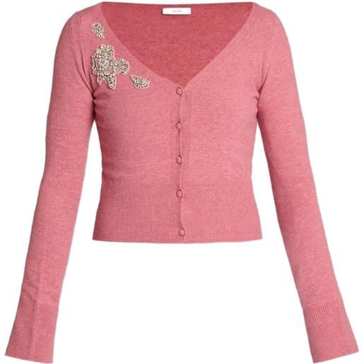 ERDEM cardigan con scollo a v - rosa