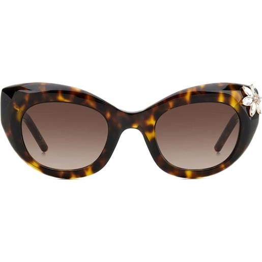 Carolina Herrera occhiali da sole cat-eye - marrone