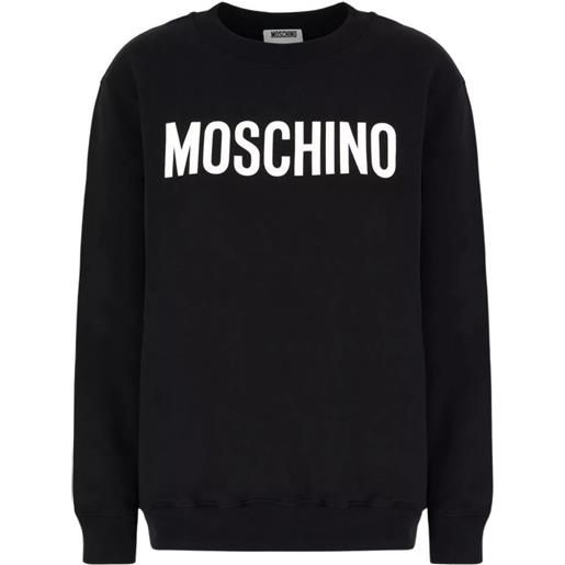 Moschino felpa con stampa logo - nero