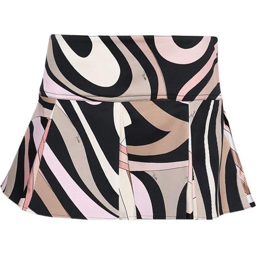 PUCCI minigonna denim con stampa marmo - nero
