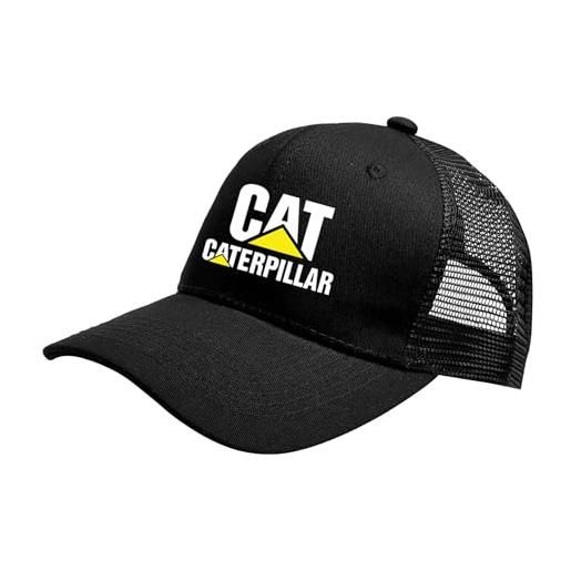 BRINSE cappello uomo da baseball ca. Ter-pillar, regolabile berretto lavoro da golf per all'aperto, cappelli estivi per arrampicata escursionismo, cappellini(black)