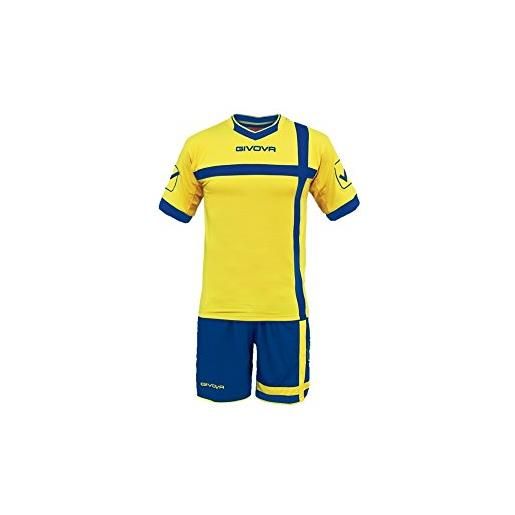 Givova croce, kit calcio unisex - adulto, multicolore (giallo/royal), m