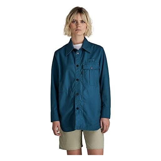 G-STAR donna naval collar overshirt 2.0, blu (nitro d21466-c960-1861), xs