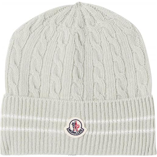 Moncler Enfant berretto in lana vergine con logo