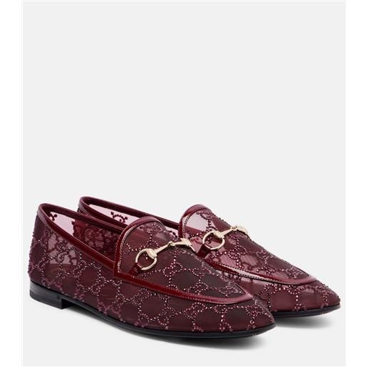 Gucci mocassini new jordaan in mesh con pelle
