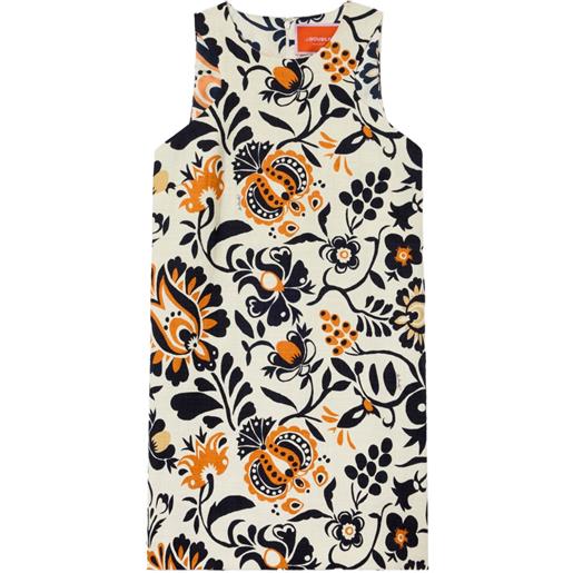 La DoubleJ abito corto racer a fiori - bianco