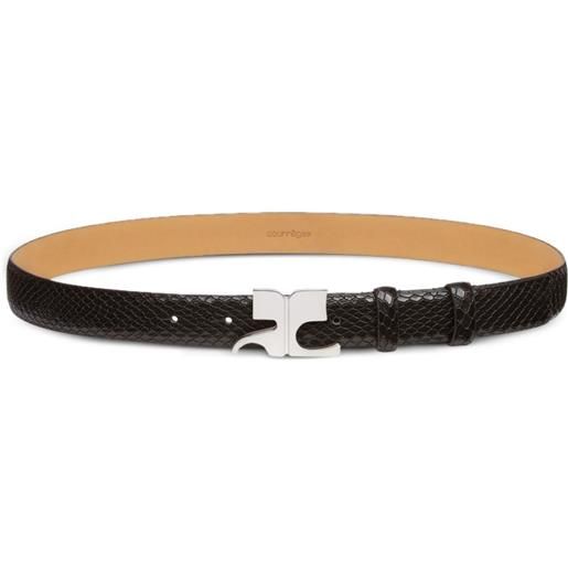 Courrèges cintura viper in pelle - nero