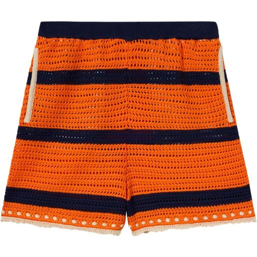 La DoubleJ shorts a righe - arancione