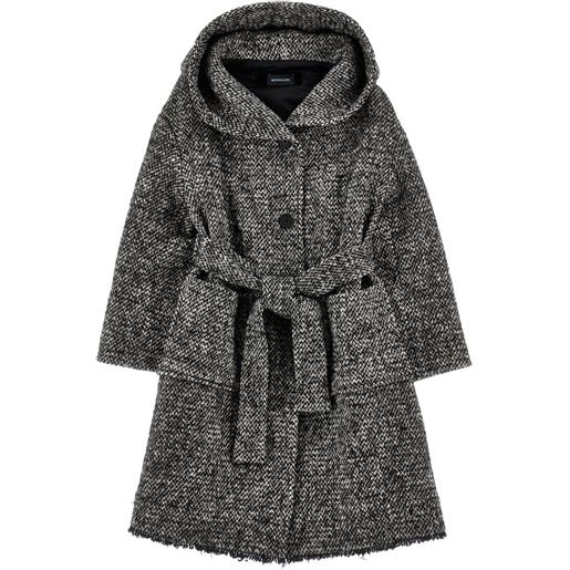 Monnalisa cappotto con cappuccio - nero