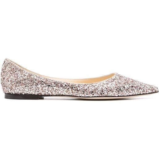 Jimmy Choo ballerine romy con glitter - rosa