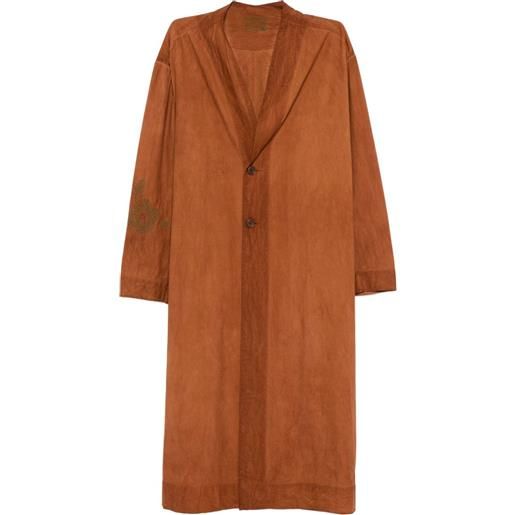 Kinyan Lam cappotto senza colletto - marrone