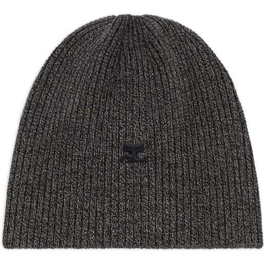 Courrèges berretto a coste - grigio