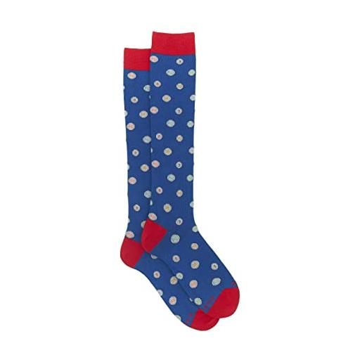 Gallo calze lunghe blu cosmo fantasia tombola