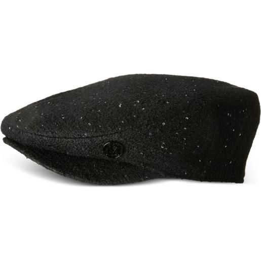 Maison Michel basco con paillettes - nero