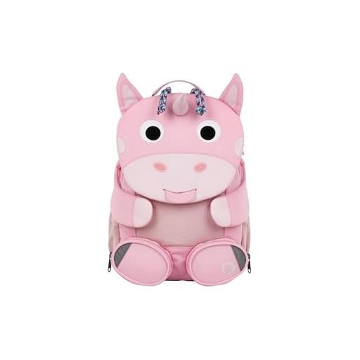 Affenzahn amico grande zaino per l'asilo per bambini da 3 a 5 anni asilo a tempo pieno divertente funzionale volume 8 l unicorno - rosa
