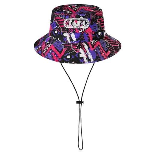 JAKO cappello da pescatore unisex malle tropicana, bianco/rosa/viola/nero, taglia unica