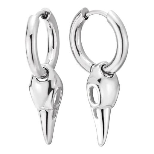 Orecchini Uomo Moda Hip Hop Pugnale Spada Gocce Orecchie Pendenti Acciaio Inox B - Foto 9