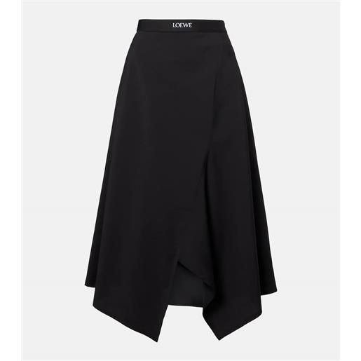 Loewe gonna midi in lana a vita alta