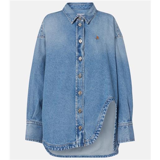 The Attico camicia oversize diana in denim di cotone