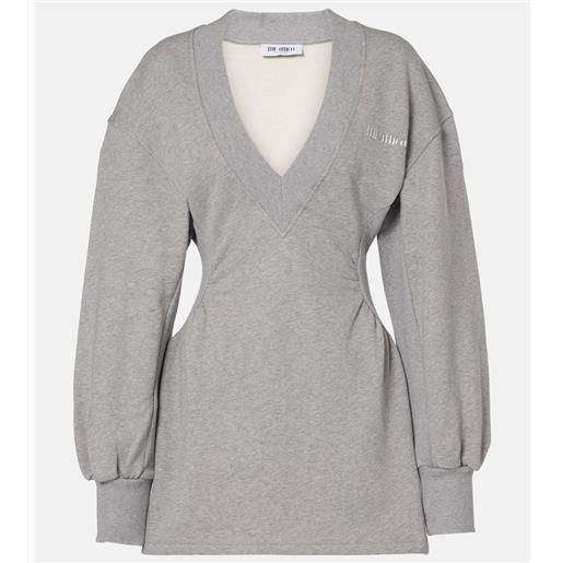 The Attico miniabito peplum in pile di cotone