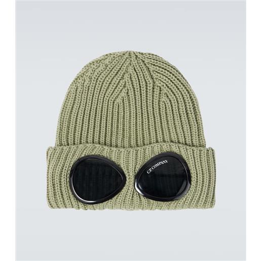 C.P. Company berretto goggle in lana a coste
