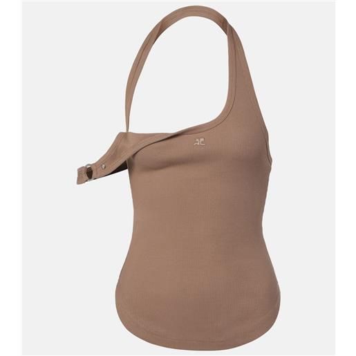 Courreges courrã¨ges top undressed 90's in cotone a coste