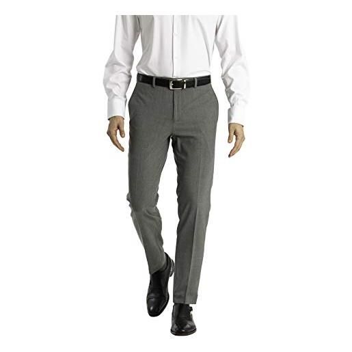 Calvin Klein pantaloni eleganti elasticizzati da uomo | pantaloni da tuta da uomo | pantaloni da abito ultra affusolati, tessuto resistente alle pieghe, traspirante | grigio 34/34, grigio, 34w x 34l