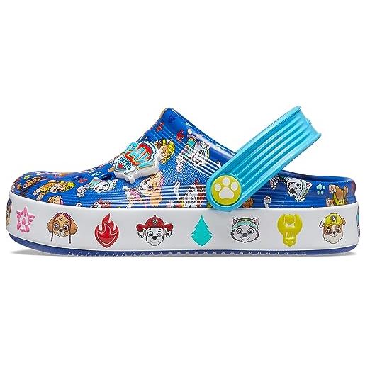 Crocs paw patrol off court clg t - unisex kids zoccoli, blu, 24/25 eu
