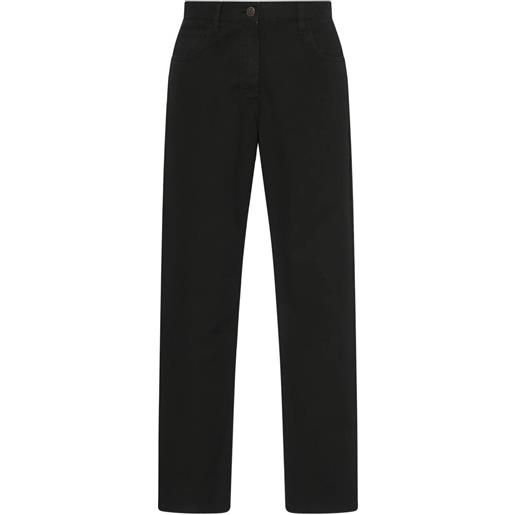 The Row jeans con applicazione logo - nero
