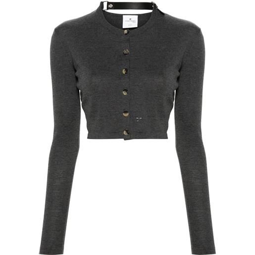 Courrèges cardigan crop - grigio