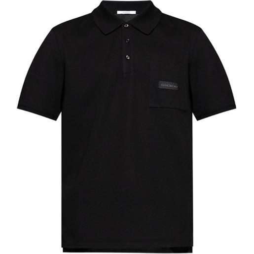 Givenchy polo con applicazione logo - nero